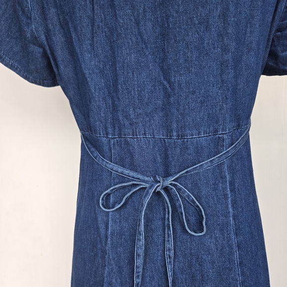 Vintage Denim Button Front Maxi Dress - Picture 5 of 11